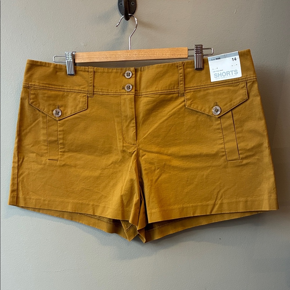 New York & Company East Village Mustard Shorts, 14
